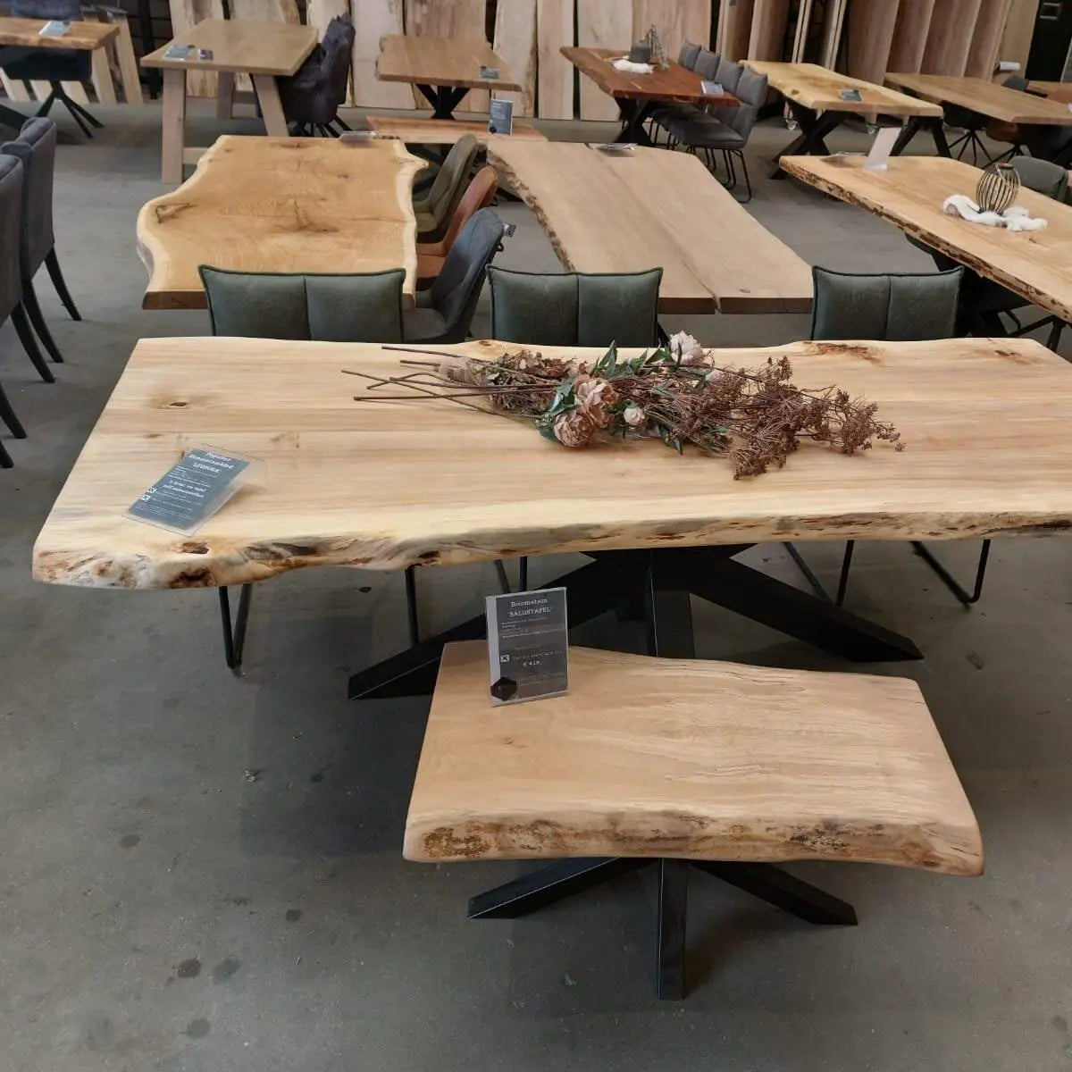 Alles over boomstamtafels bij NP-Woodstyle