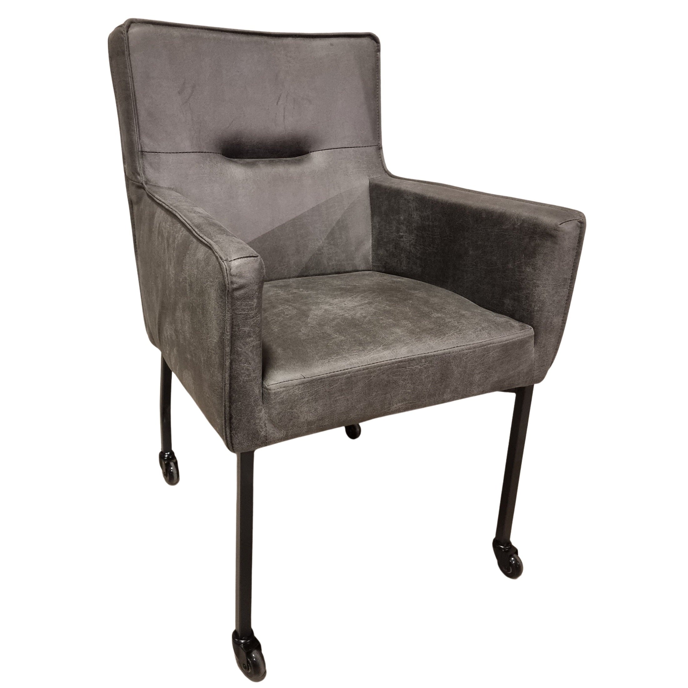 Eetkamerstoel Micro Leder - Wielstoel