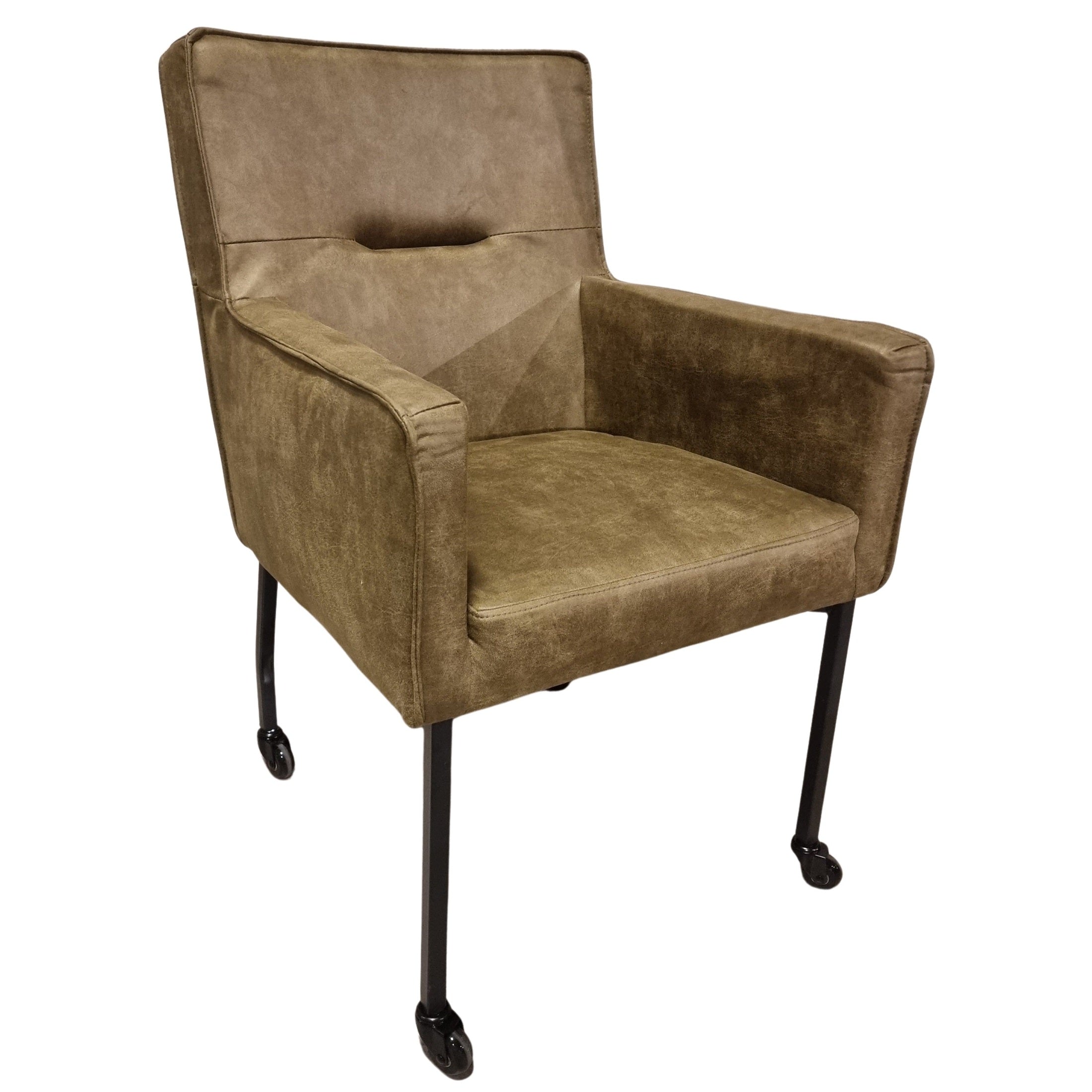 Eetkamerstoel Micro Leder - Wielstoel